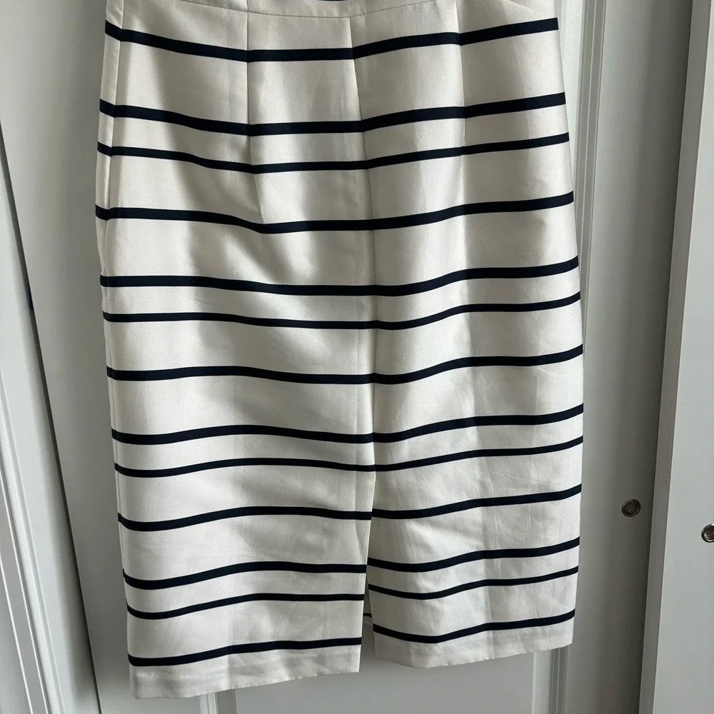 J. Crew Scoopneck Midi Dress in Jacquard Stripe